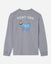 (Back)Gray long sleeve with big goat graphic#color_gray