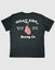 Black t-shirt with hanging boxing gloves
