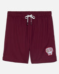 Front of windsor wine men's dot mesh shorts