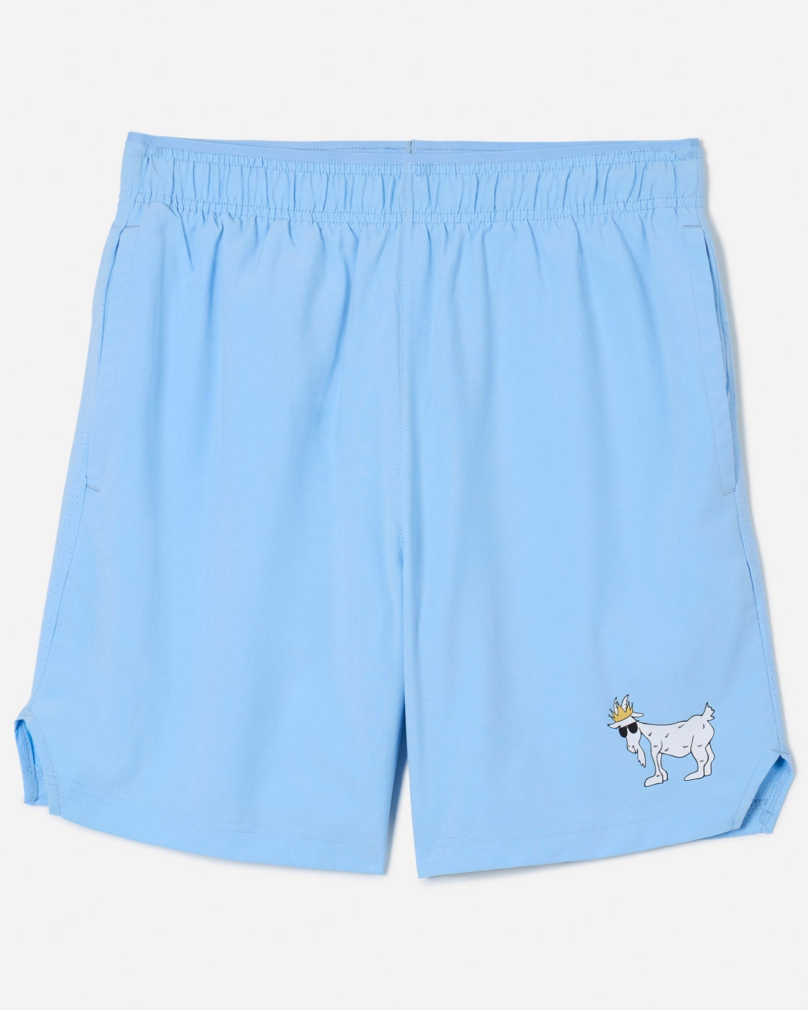 Front of carolina blue lined athletic shorts#color_carolina-blue