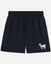 Front of men's black athletic shorts#color_black