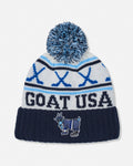 Bucket Head Hockey Sticks Pom Pom Beanie