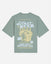 Back of steeped sage t-shirt with bucket of beers graphic and various lines of text