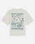 Back of bone t-shirt with casino games design and text that reads "Chuck's Card Club All In or Nothing - Welcome to the Club"