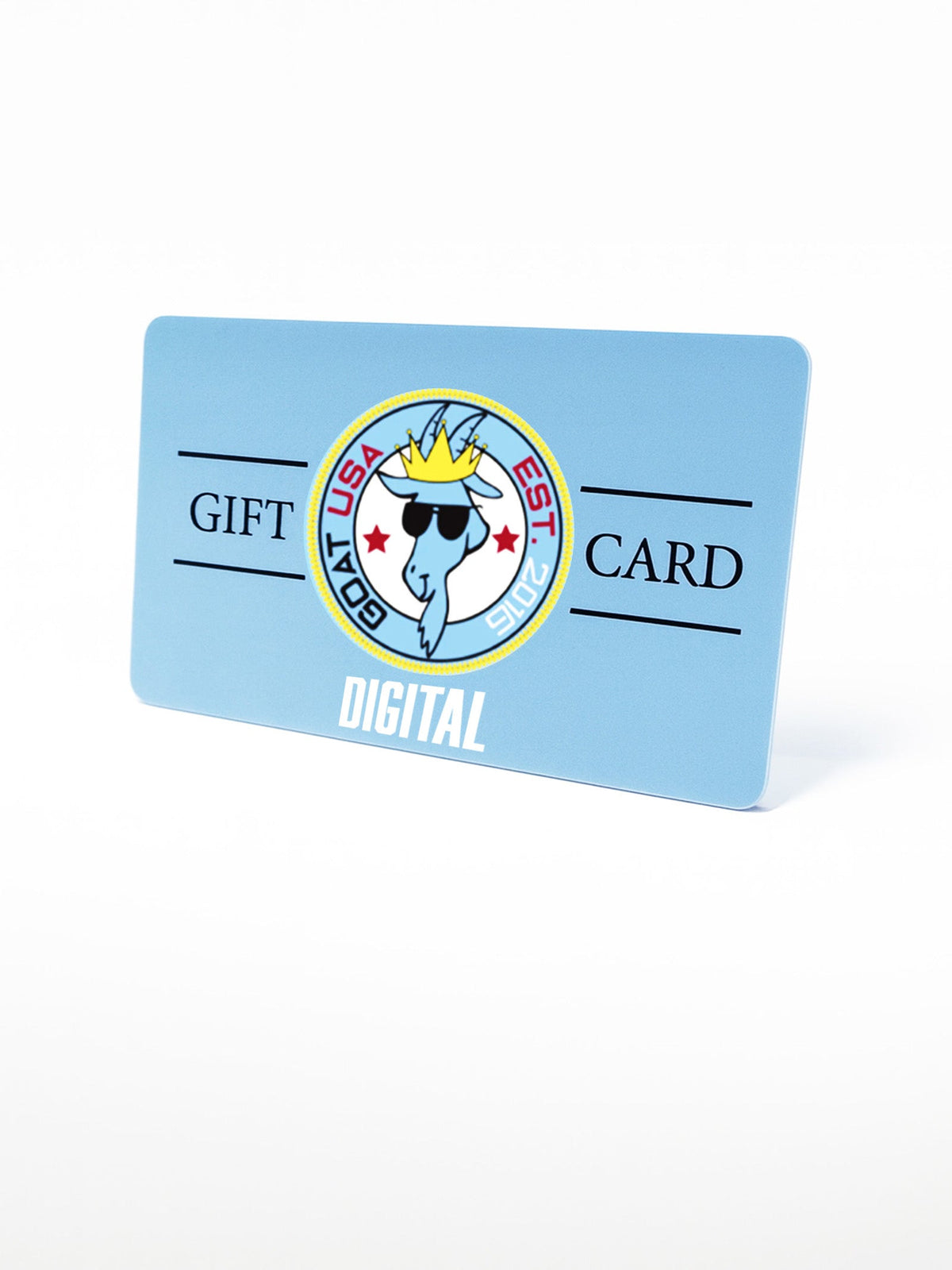 Digital gift card with a cartoon cow design on a light blue background