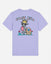 Lavender t-shirt with a graphic of a goat holding Easter eggs and a basket, labeled 'GOAT USA', on a white background.