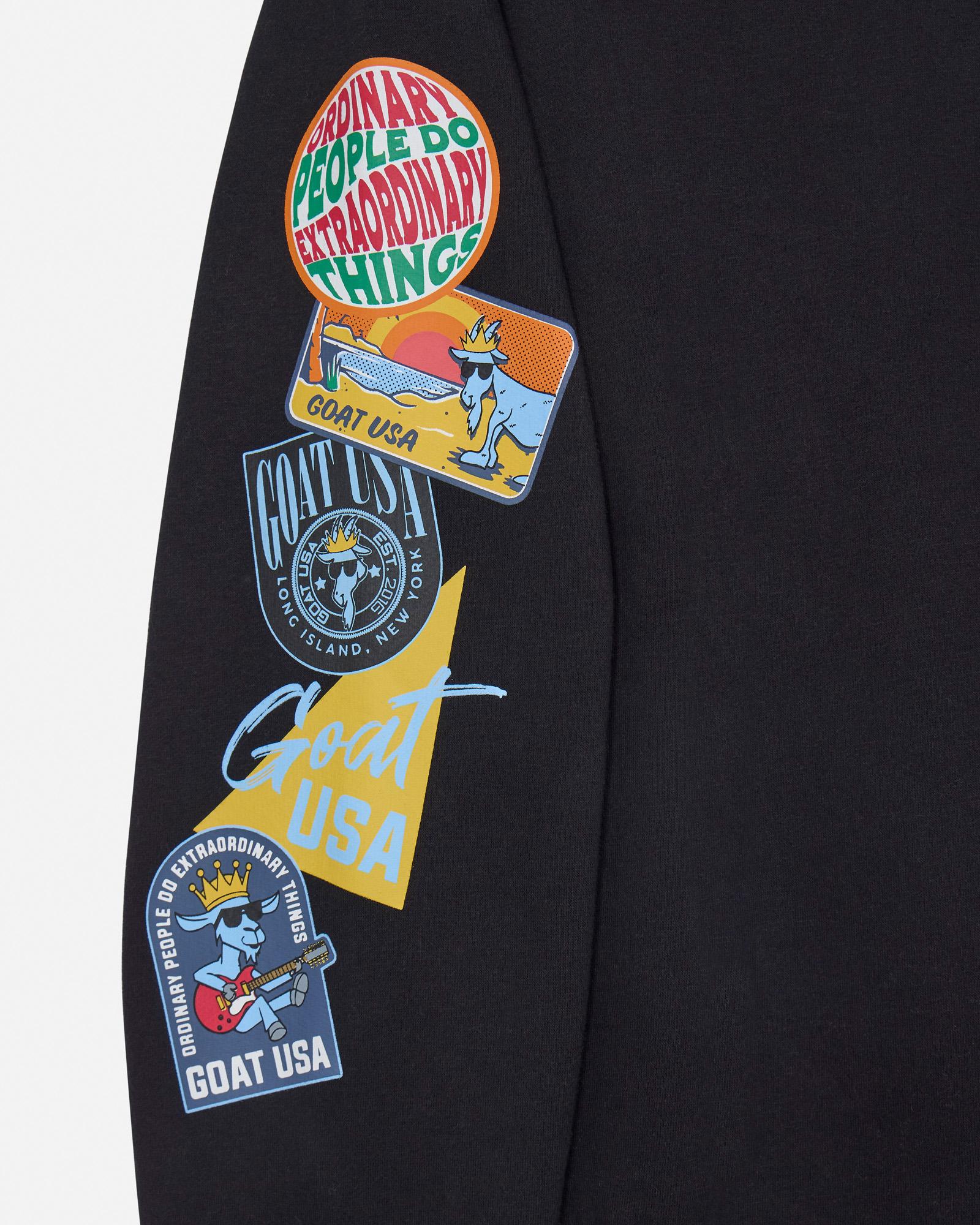 Sleeve closeup of black Encore Hooded Sweatshirt