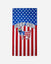 American flag GOAT beach towel