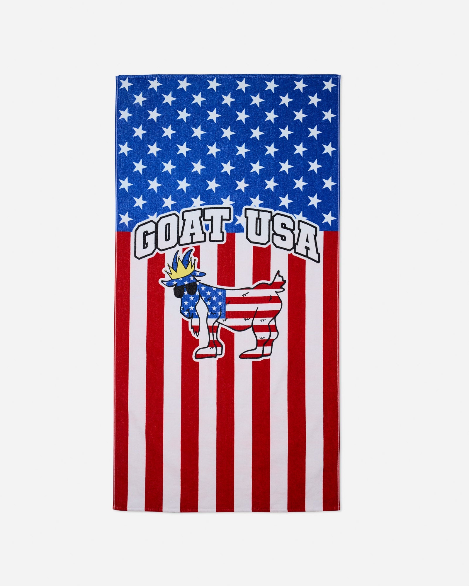 American flag GOAT beach towel
