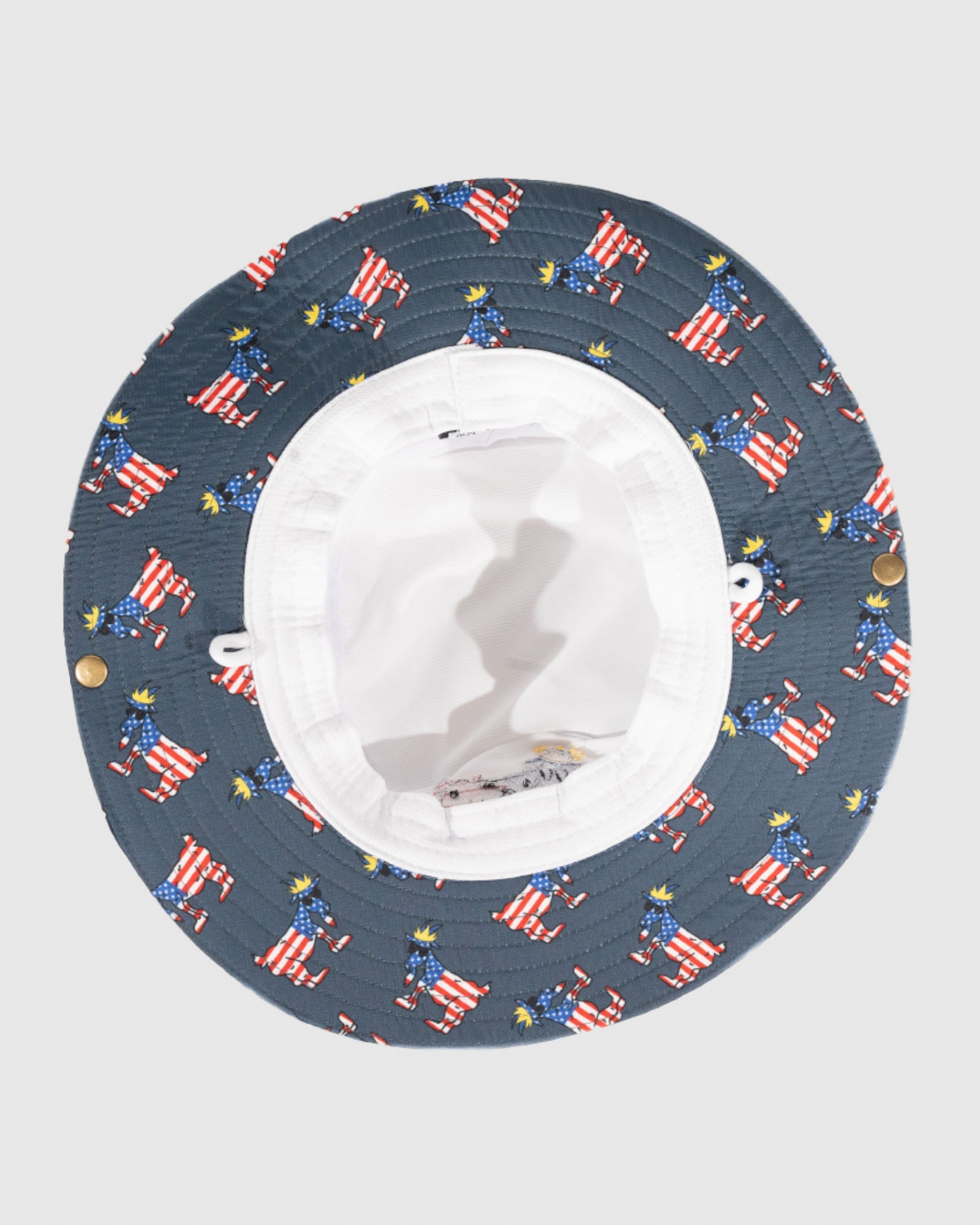 Bottom of white Freedom Bucket Hat#color_white