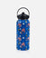 Water bottle with American flag goat design on a white background