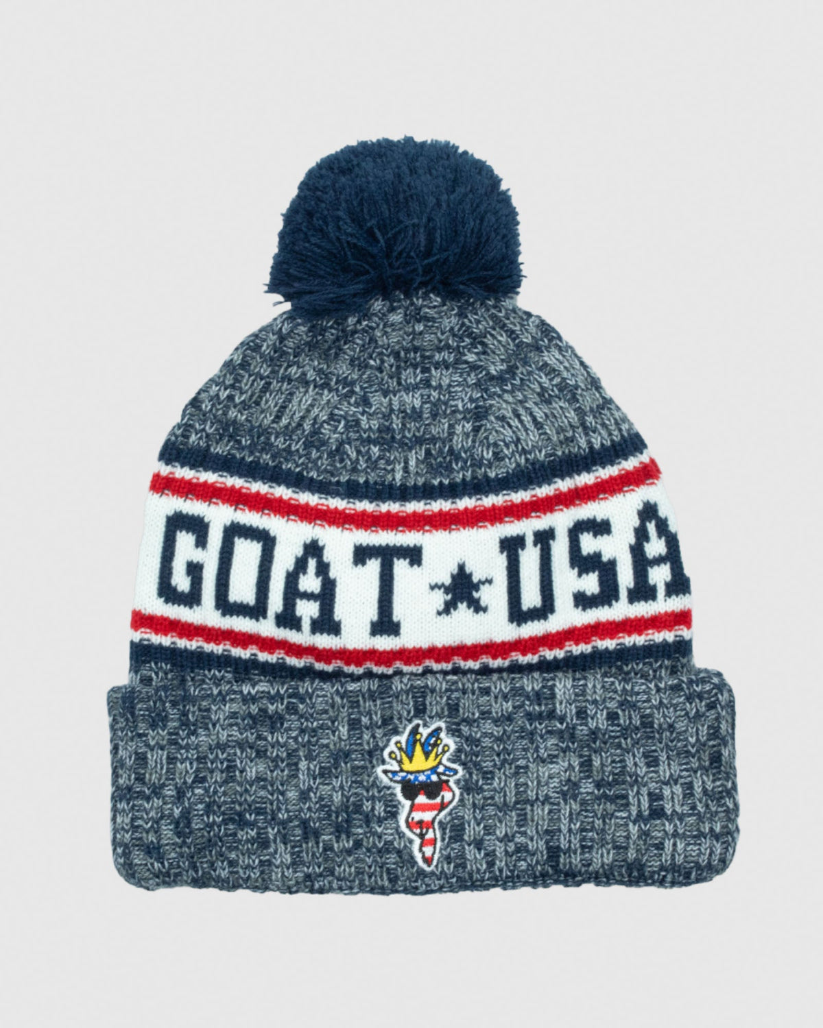 Back of navy Freedom Winter Hat#color_navy