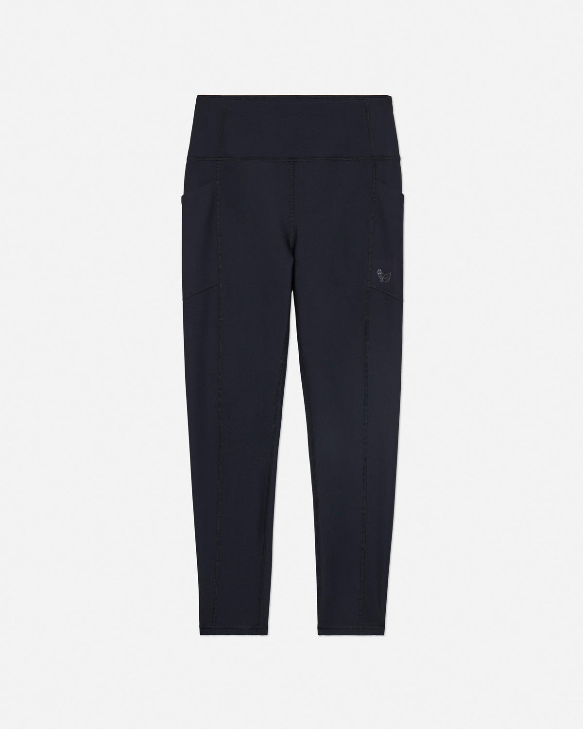 Black leggings on a light gray background