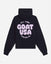 Back of black hoodie with 'ALL TIME GOAT USA ESTABLISHED 2016' text#color_black