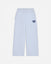 Light heather gray wide-leg sweatpants with a small navy blue 'GOAT USA' logo printed on the left hip, shown against a plain light gray background.#color_pale-gray-heather