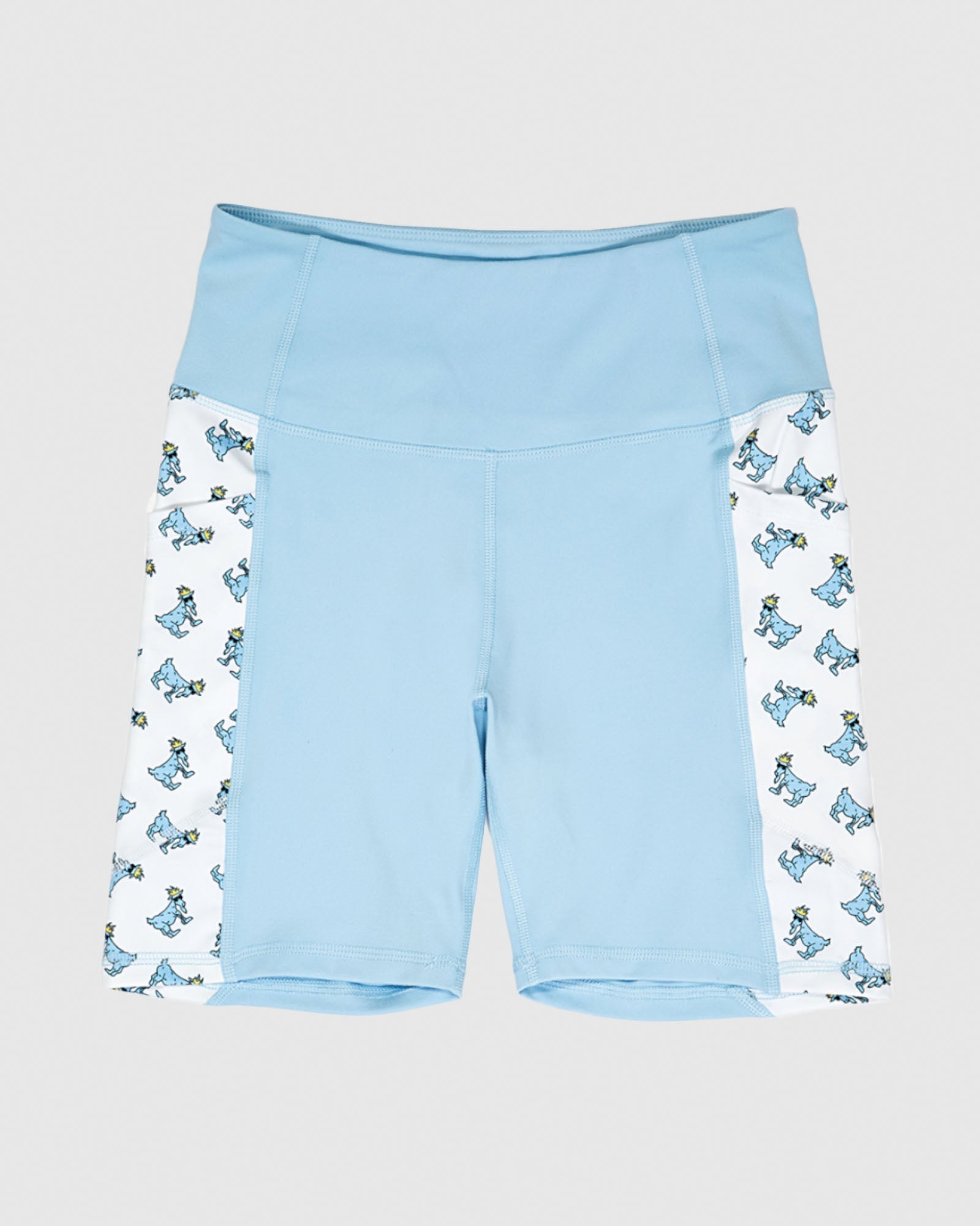 Front of carolina blue Women's Athletic Biker Shorts#color_carolina-blue