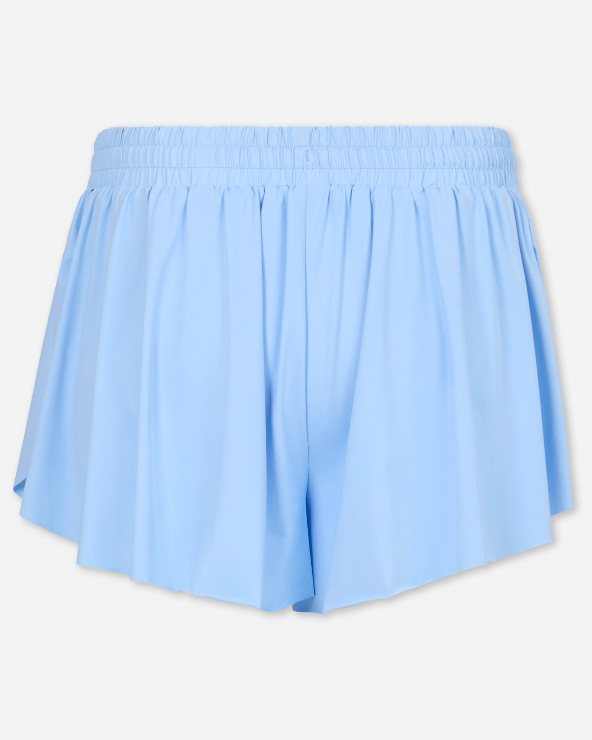 Back of women's carolina blue butterfly shorts