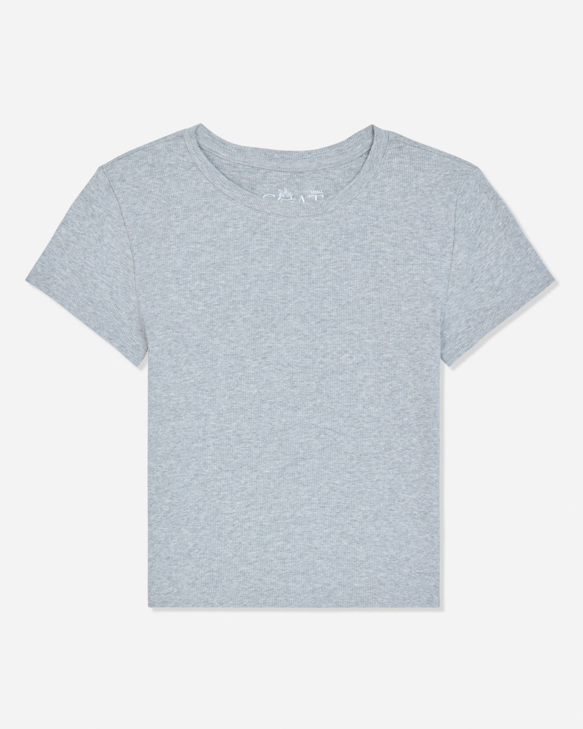 Front of gray ribbed tee#color_pale-gray