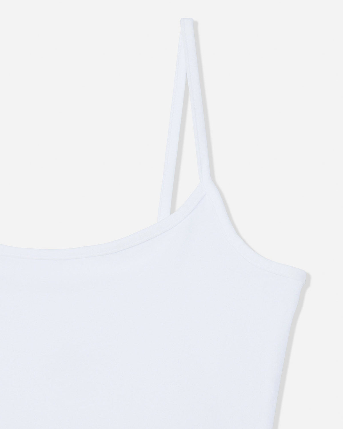 Close-up of front of white cami tank top#color_white