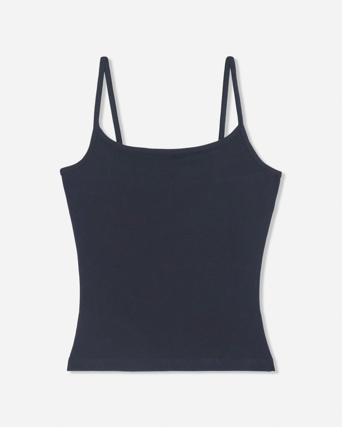 Front of black cami tank top
