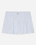 Front of gray pajama shorts