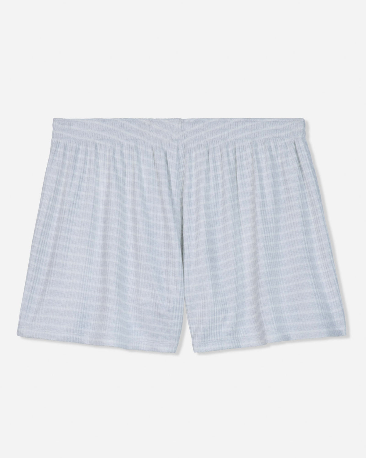Back of gray pajama shorts