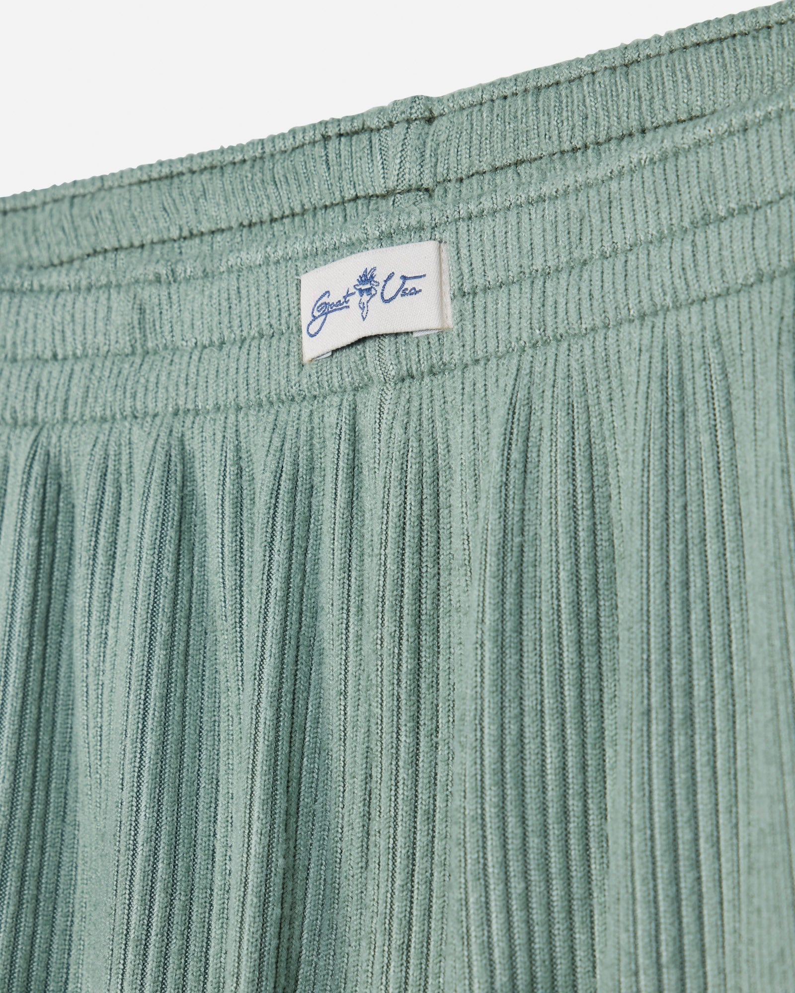 Close-up of steeped sage pajama shorts#color_steeped-sage
