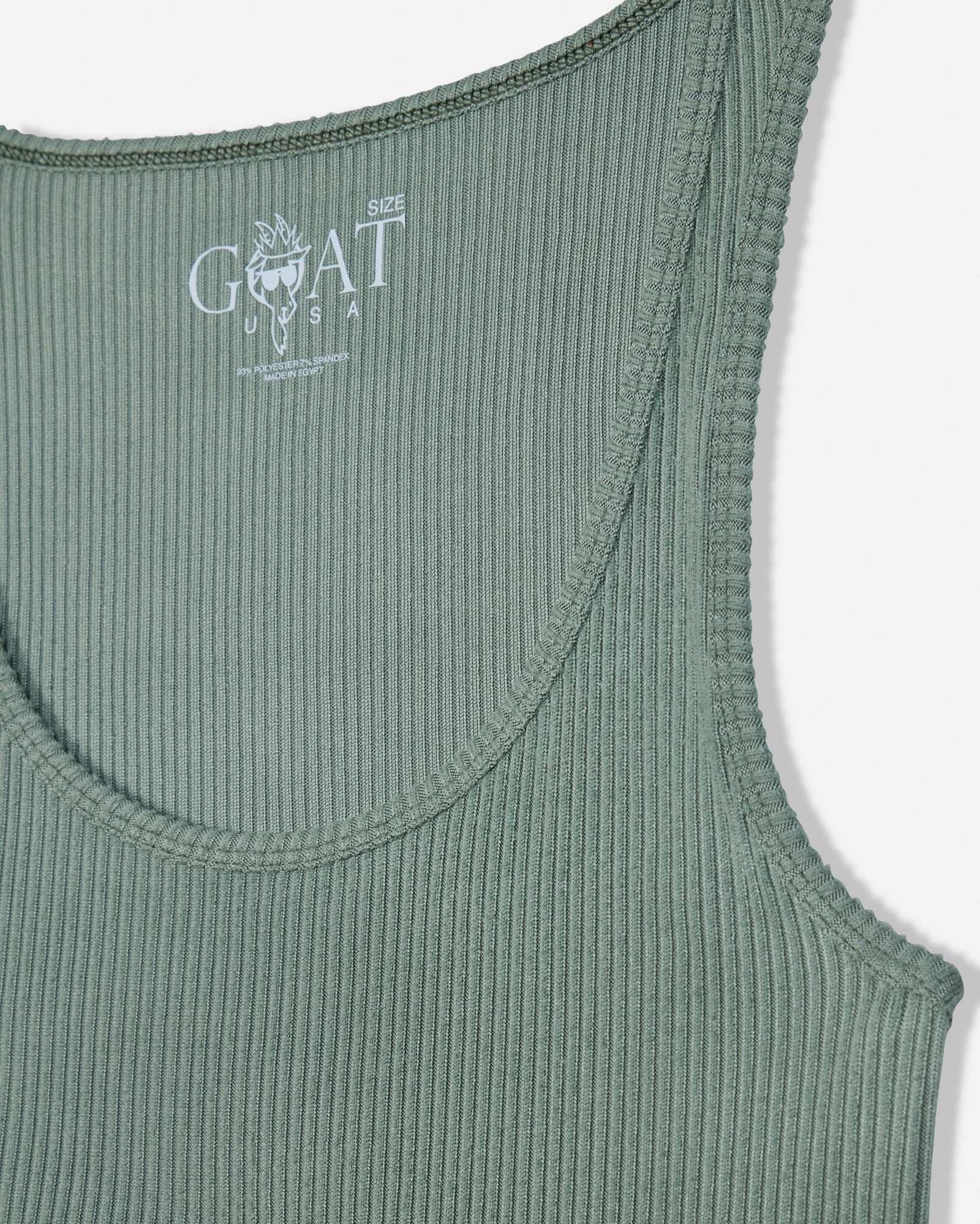 Close-up of front of steeped sage pajama tank#color_steeped-sage