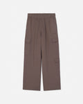 Front of mocha women's cargo sweatpants