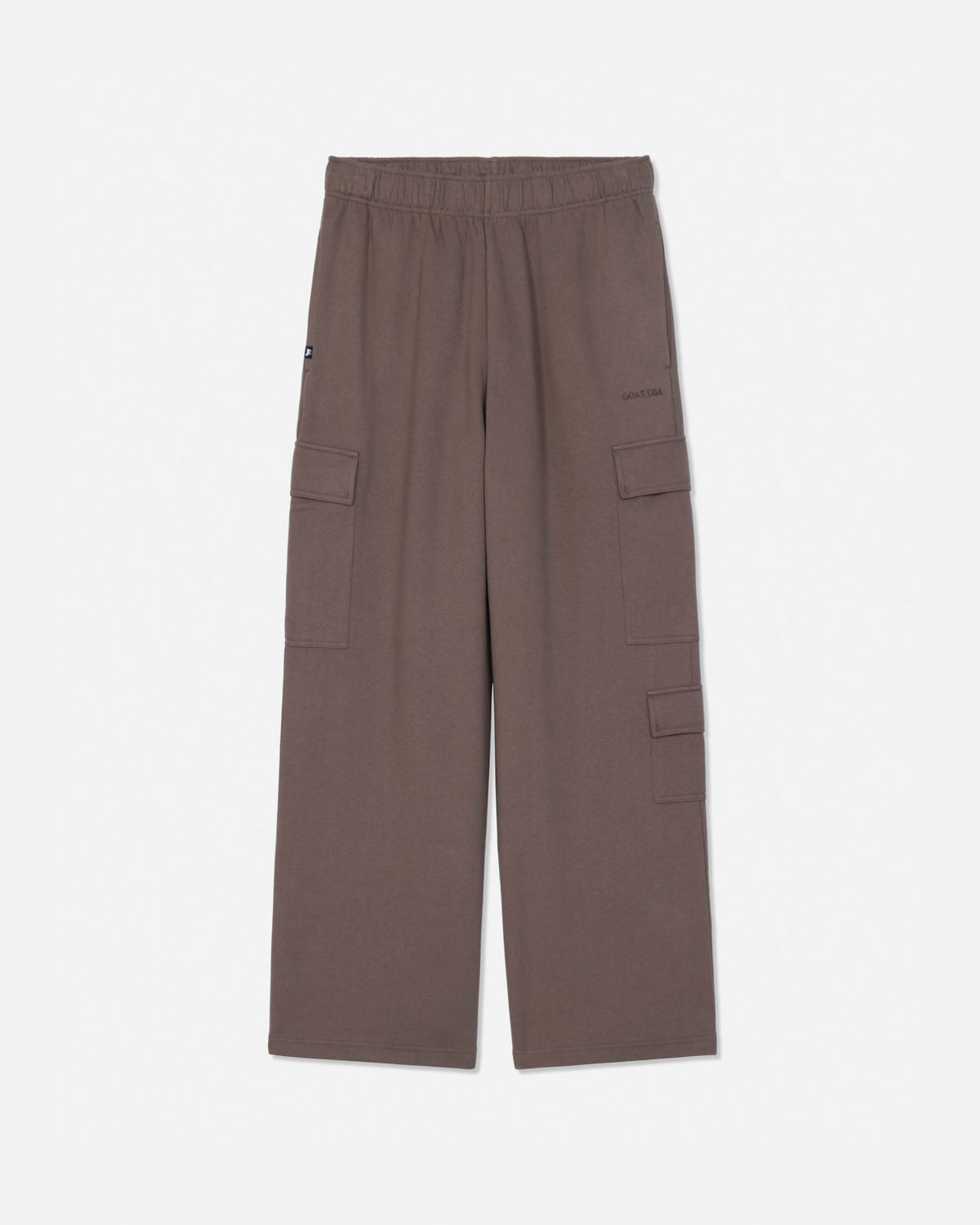 Front of mocha women's cargo sweatpants#color_mocha
