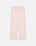 Front of pink women's cargo sweatpants