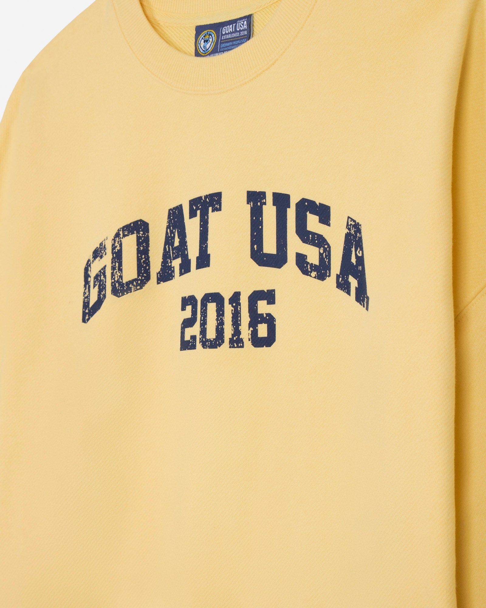 Close-up of print on oversized corn milk crewneck#color_corn-milk