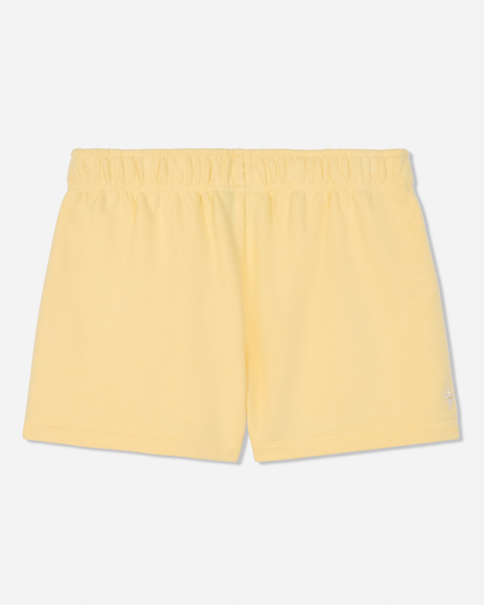 Back of corn milk sweat shorts#color_corn-milk