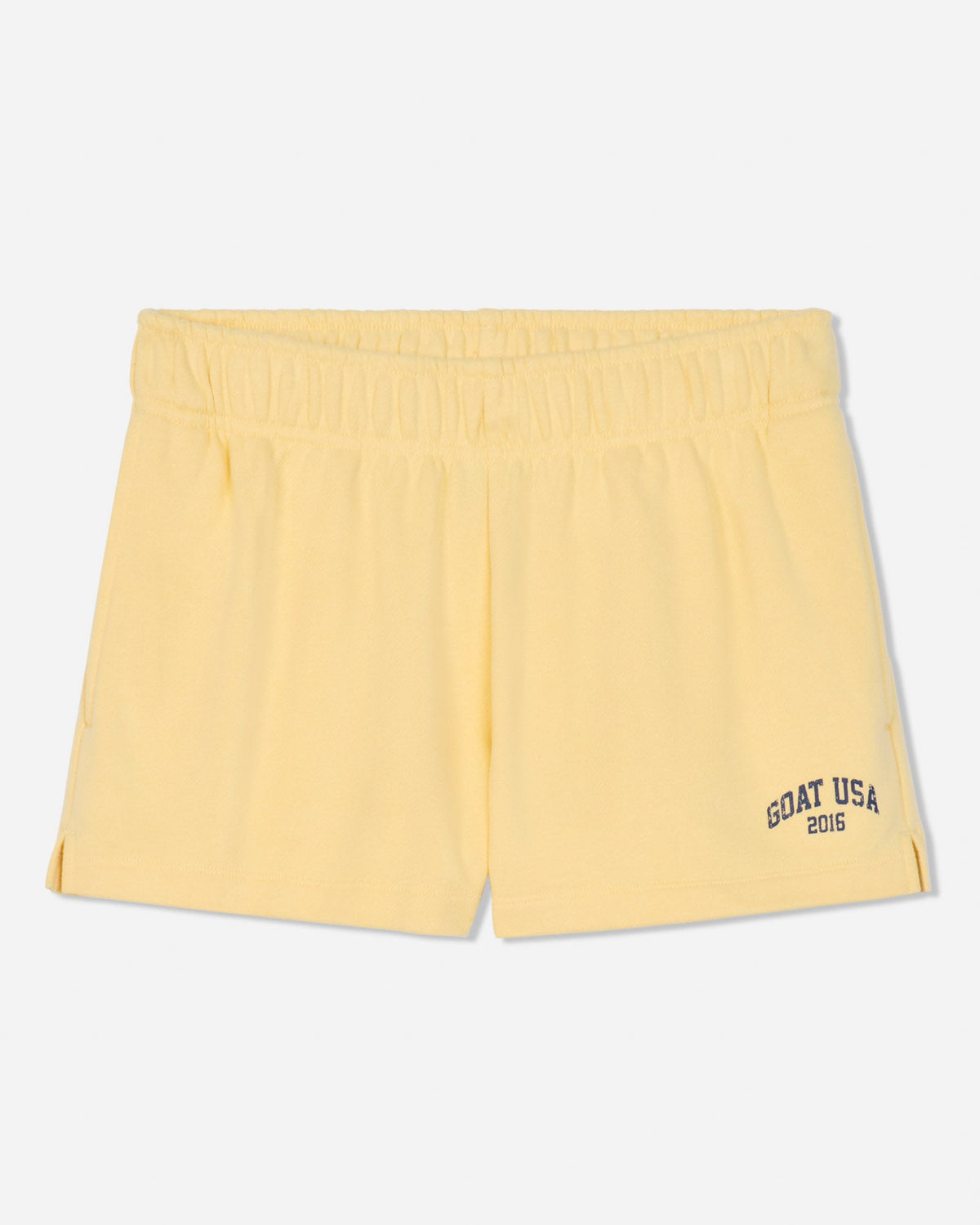 Front of corn milk sweat shorts#color_corn-milk