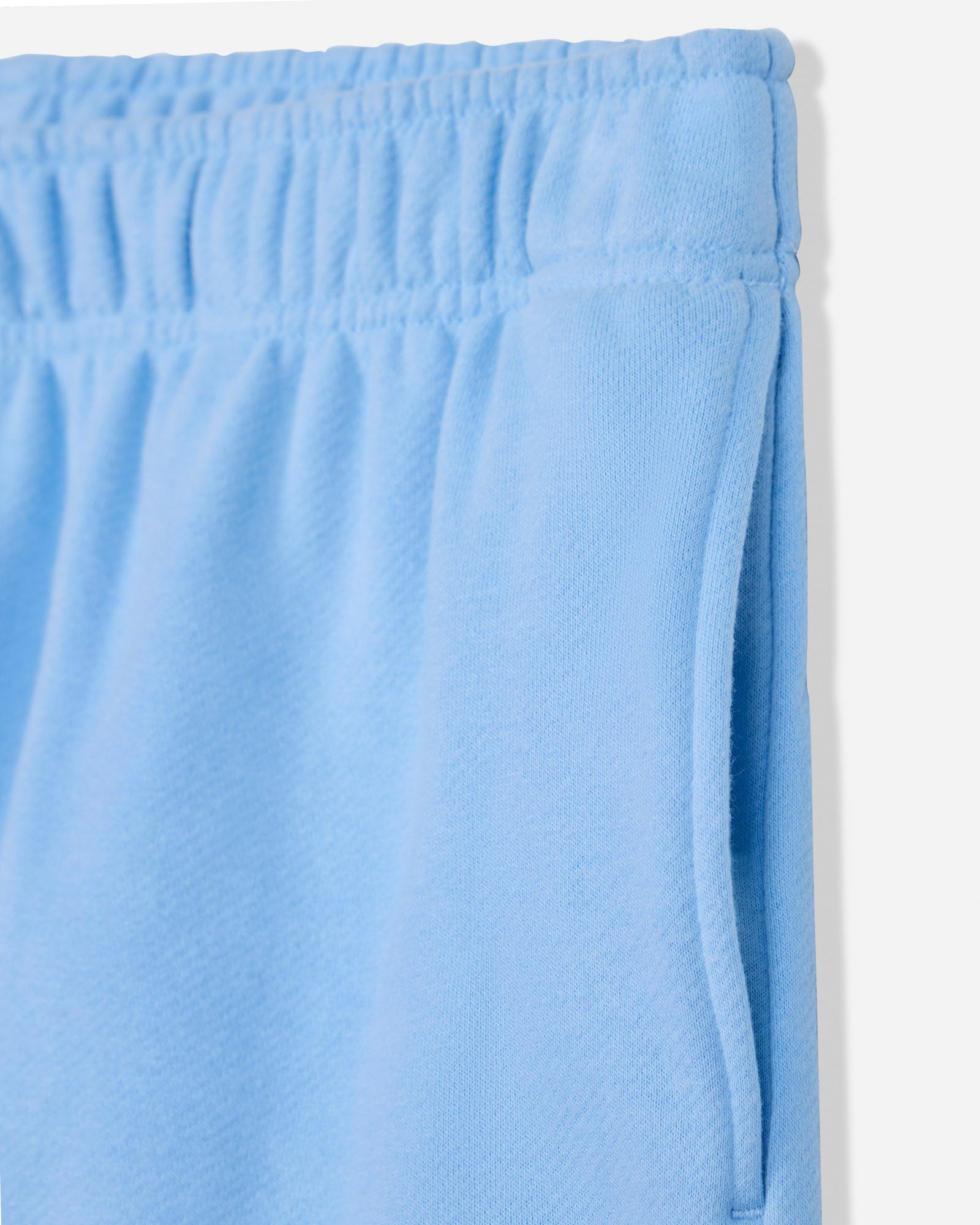 Close-up of pocket of carolina blue sweat shorts#color_carolina-blue