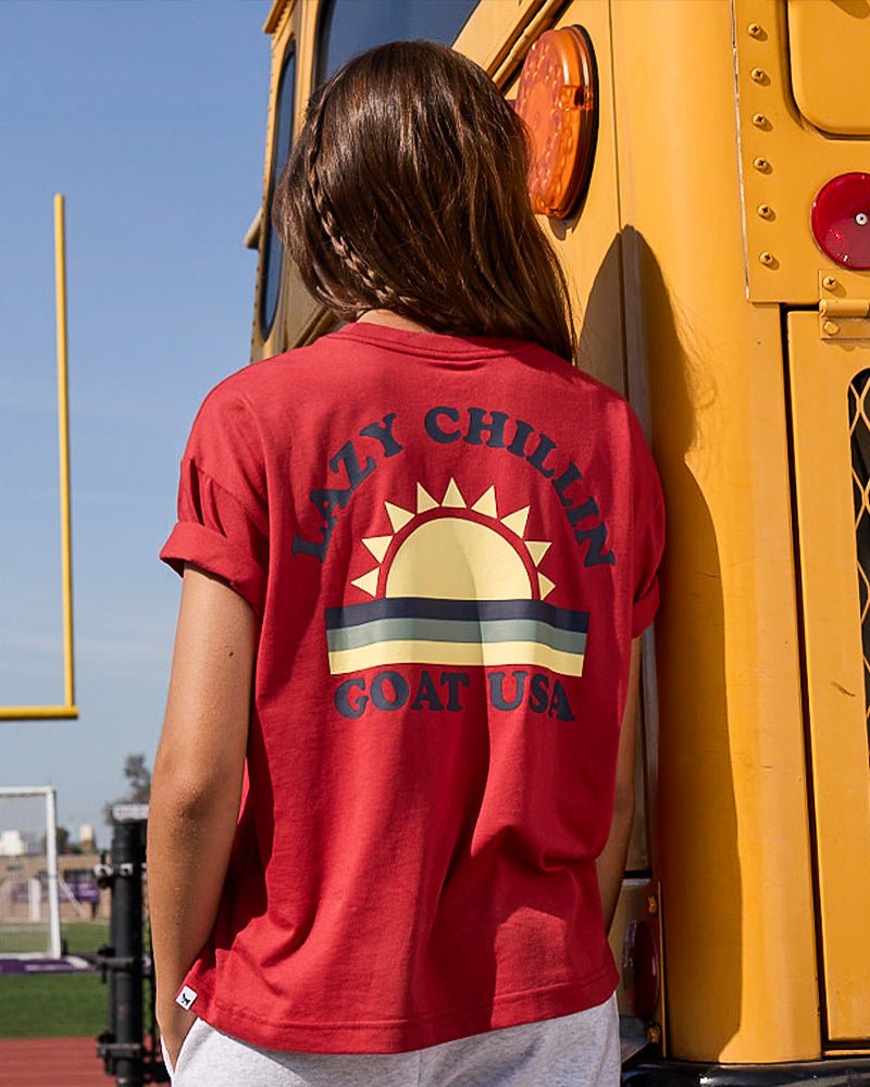 Girls' Lazy Chillin Sunrise Graphic Tee