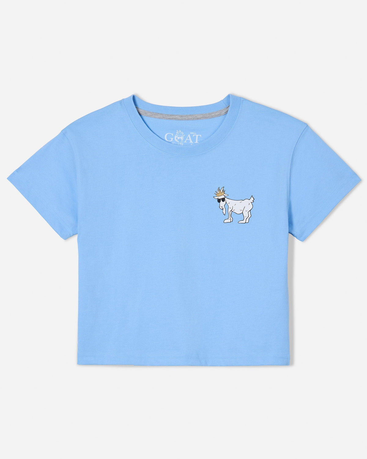 Front of carolina blue OG Women's Crop Top
