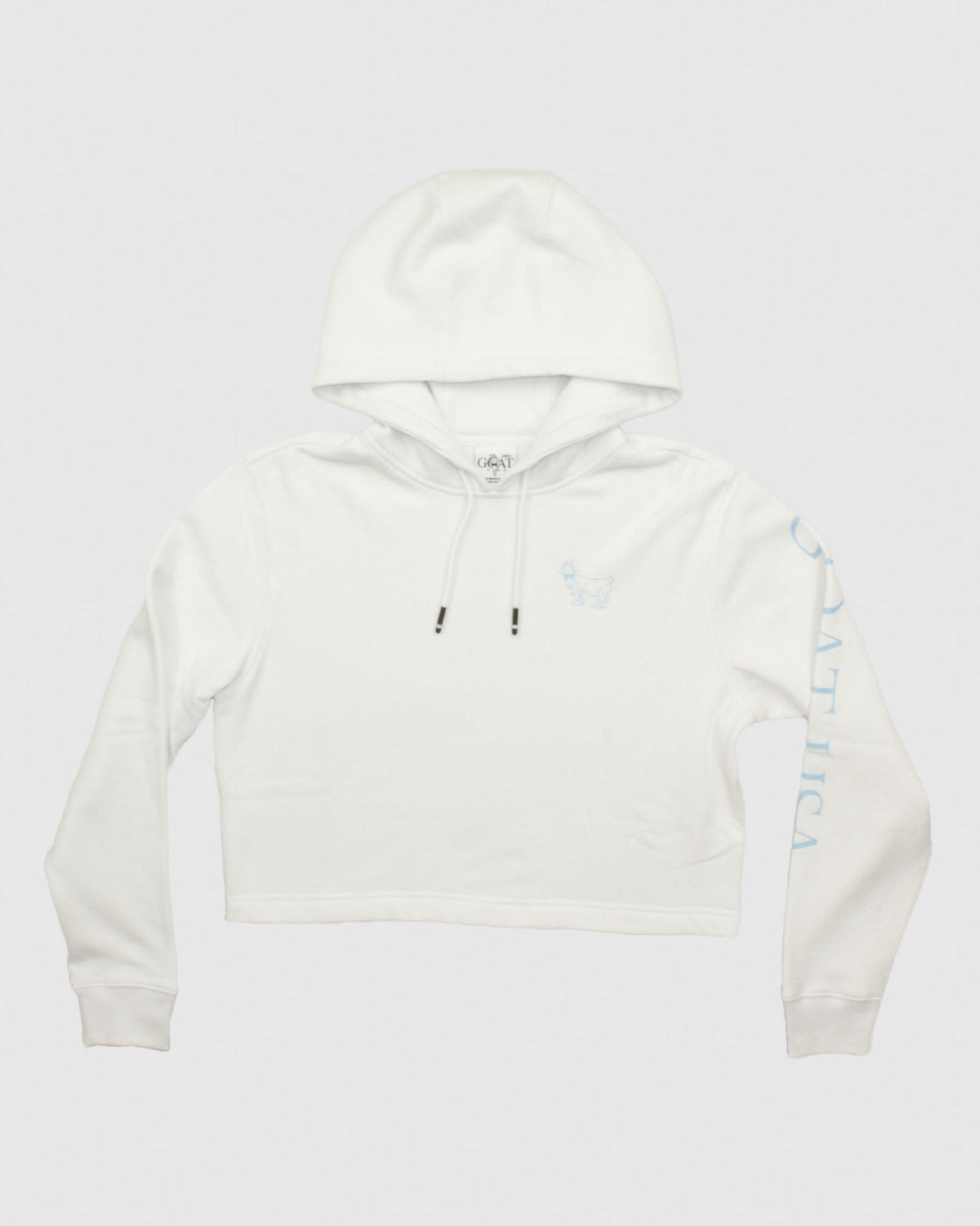 Front of white Women's OG Cropped Hooded Sweatshirt#color_white