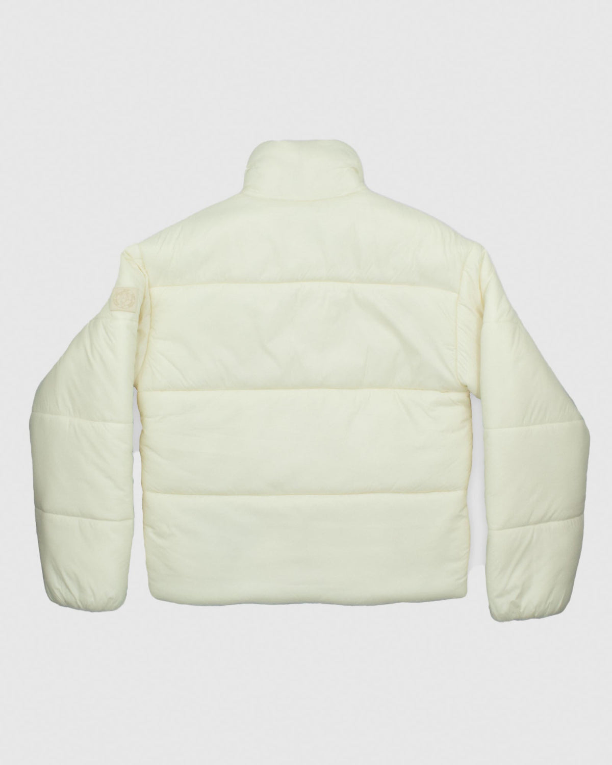 Back of ivory Women's Puffer Jacket