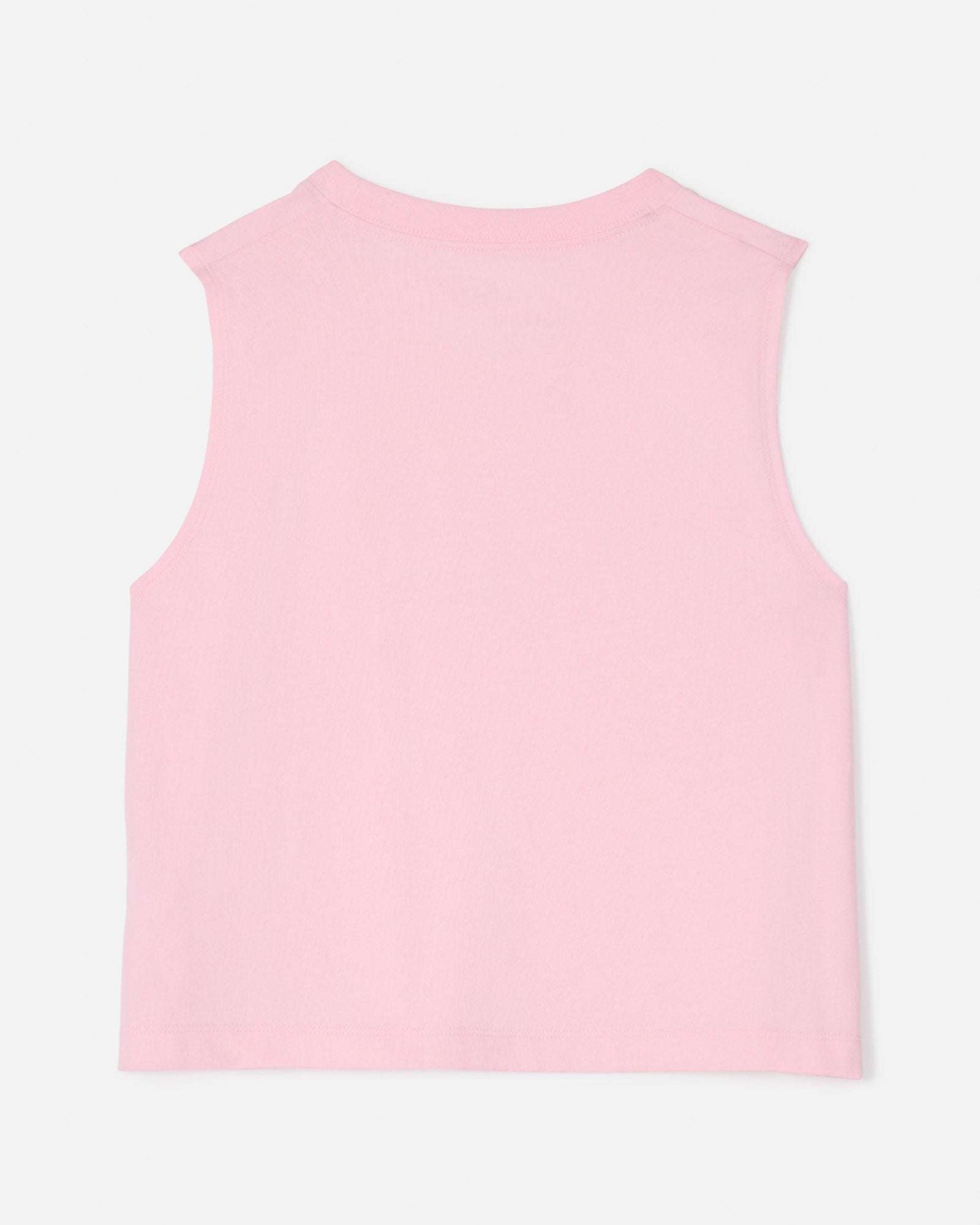 Back of pink women's cut swing tank