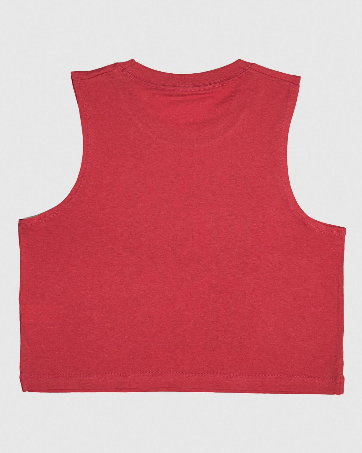 Backside of red tank top