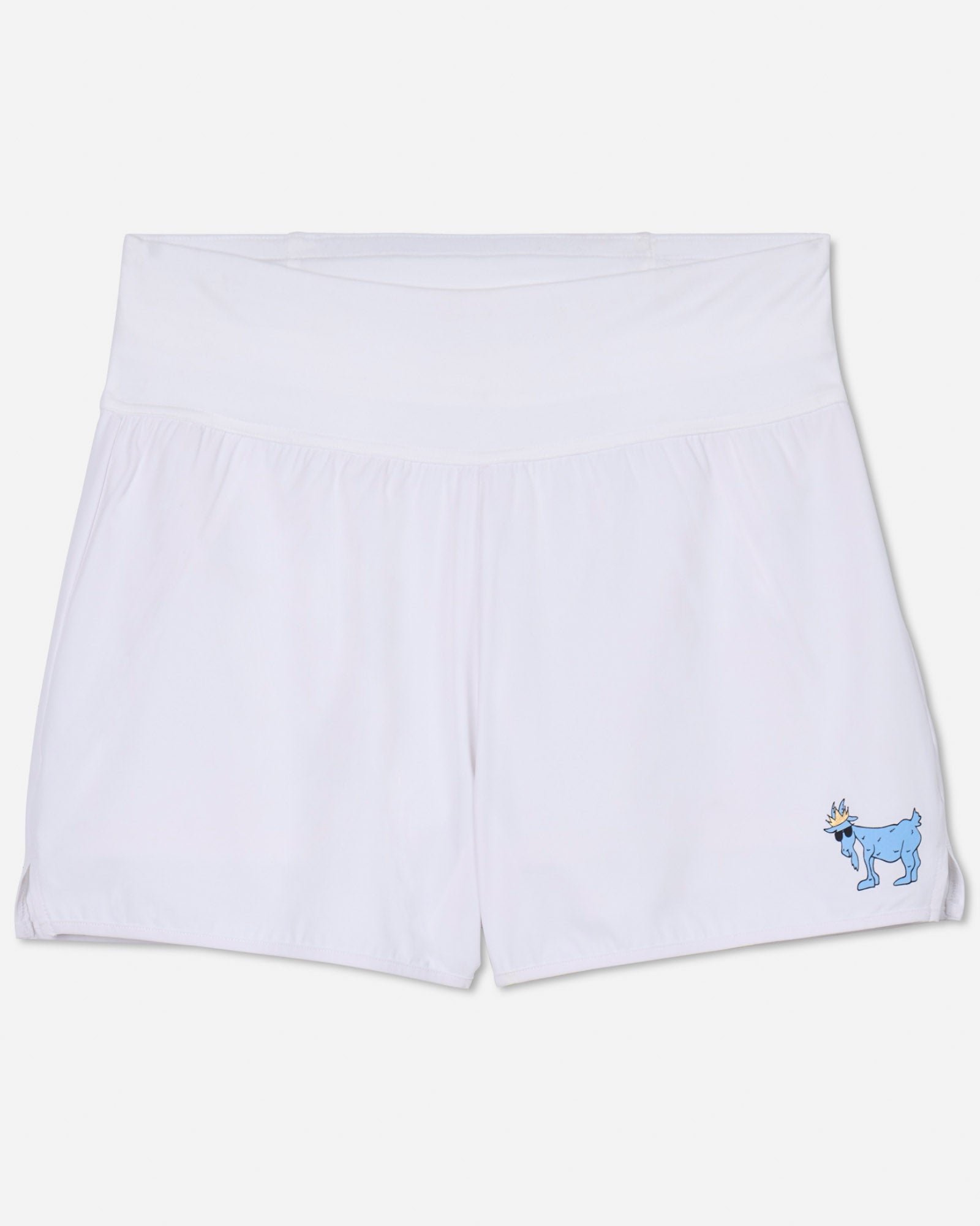 Front of white women's athletic shorts#color_white