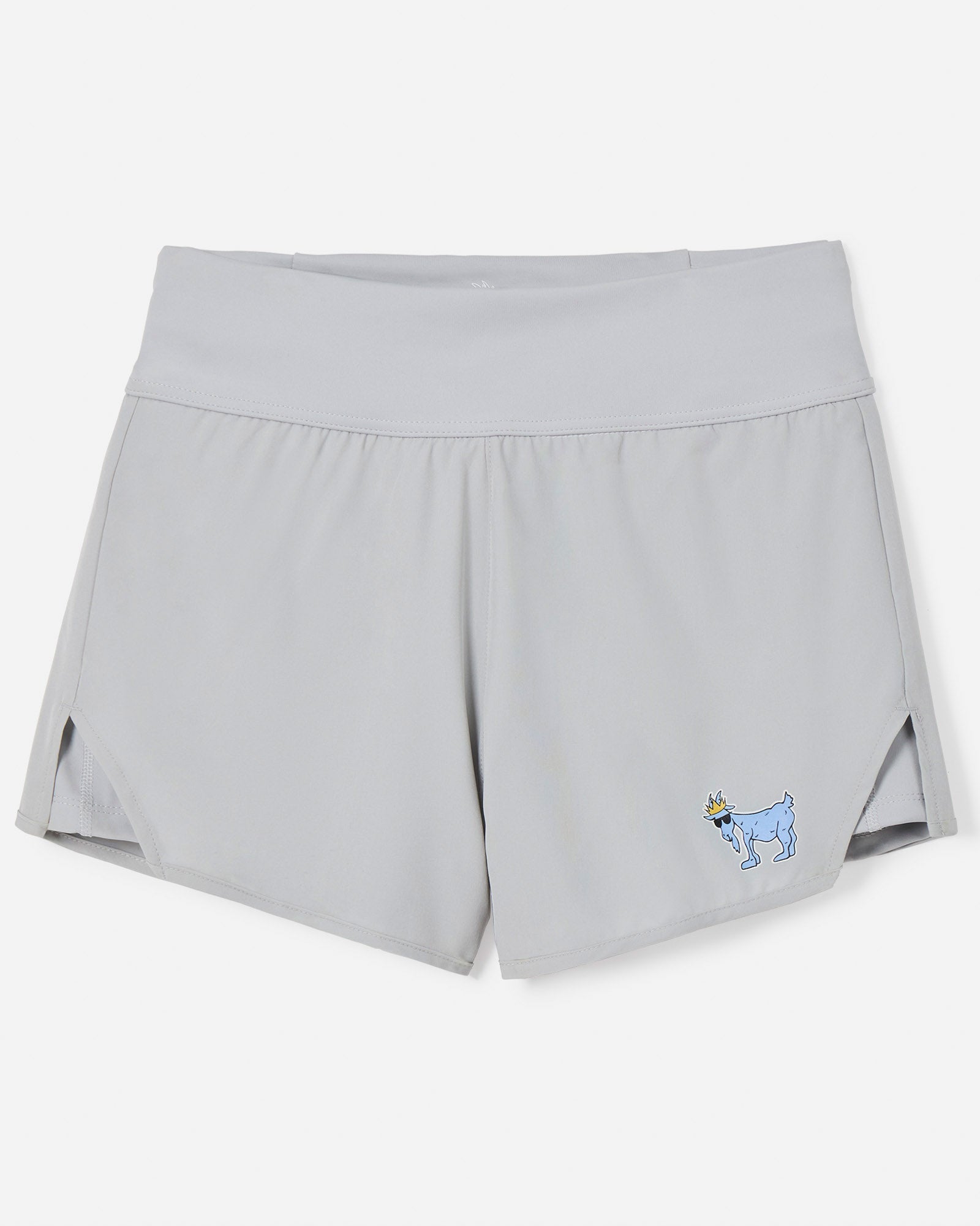 Front of gray women's athletic shorts#color_gray