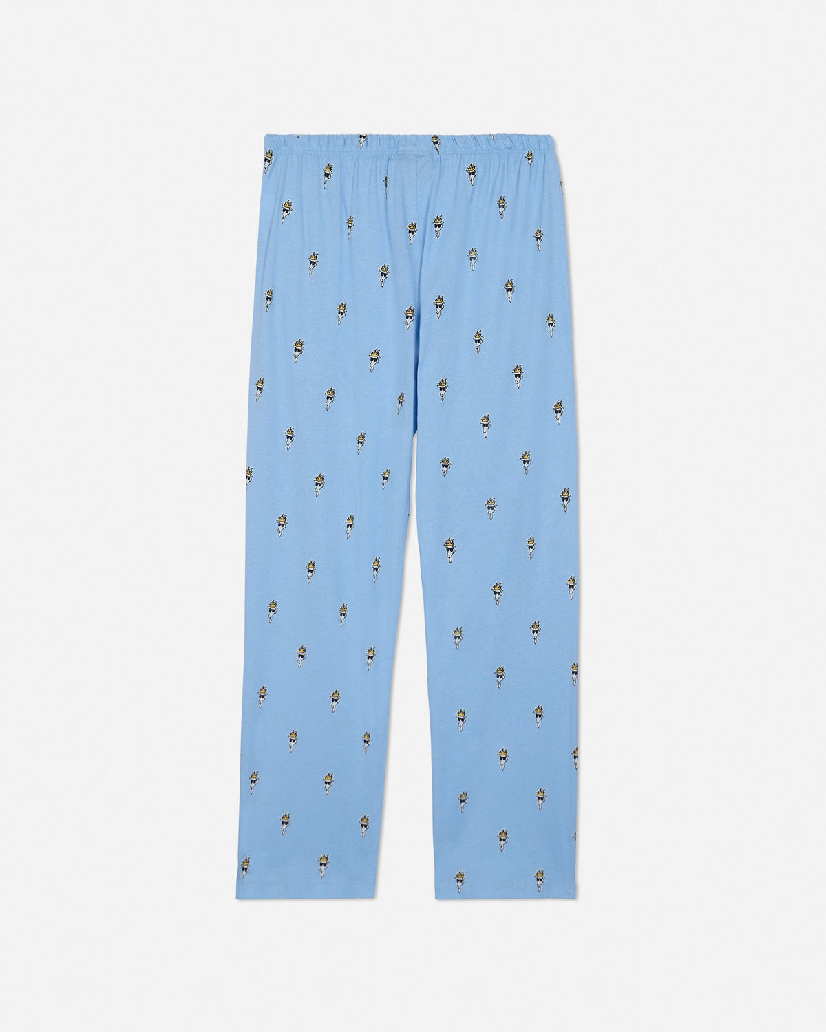Back of light blue pajama pants with goat head pattern#color_carolina-blue