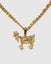 Gold Goat pendant on chain