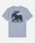 Gray t-shirt with a grim reaper goat graphic