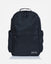 Front of simple black backpack