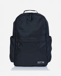 Front of simple black backpack