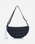 Front of black sling bag
