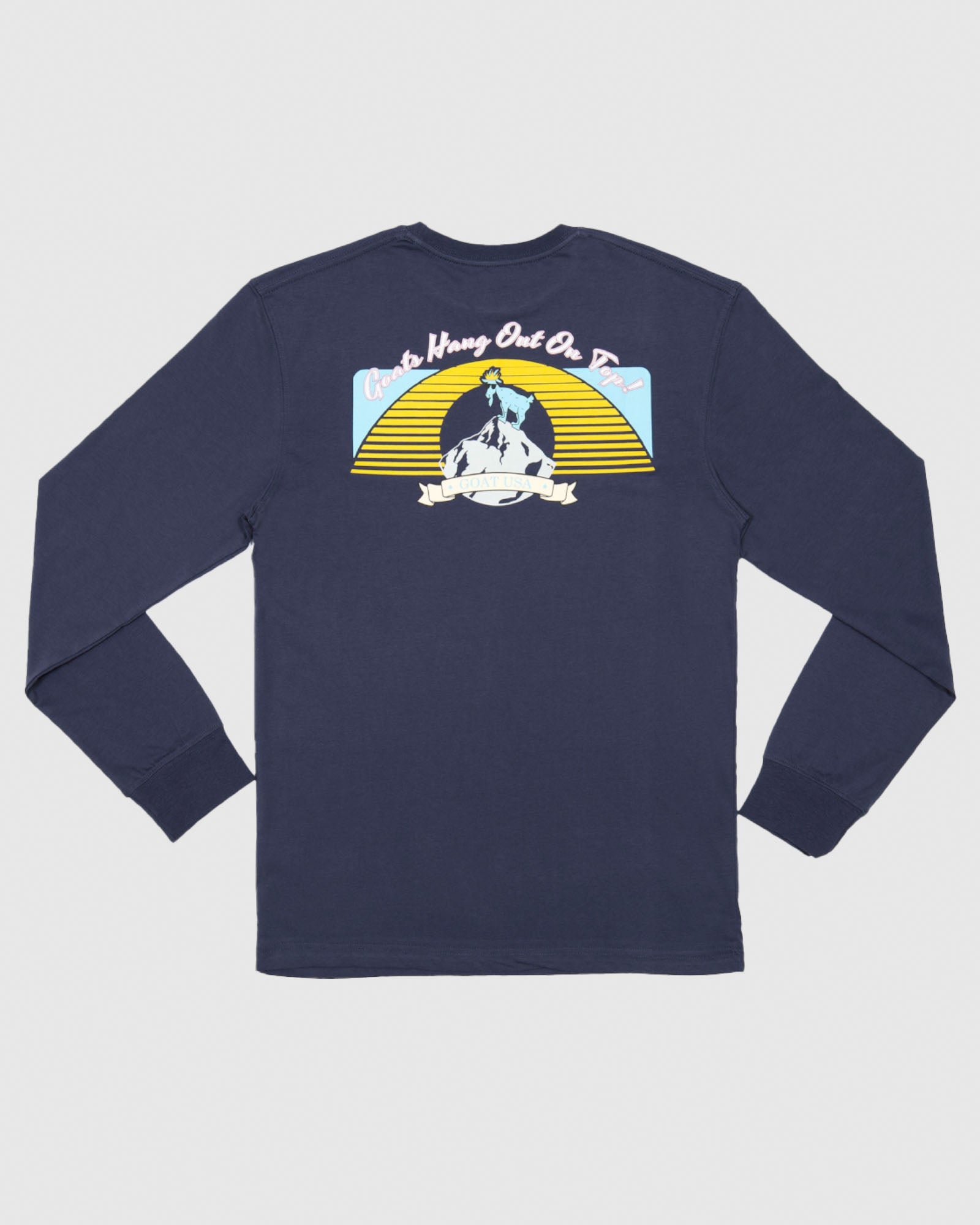 Back of navy GOATs Hang Out On Top LST#color_navy